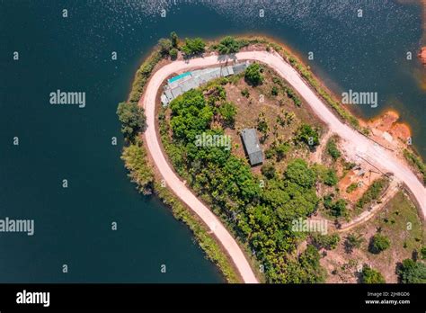 Orange Beach water tower pad in Hat Som Paen lake in Ranong, Thailand Stock Photo - Alamy