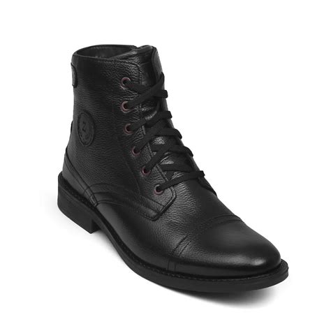 High Ankle Leather Boots For Men D-4080 | Hiking Boots – Zoom Shoes India