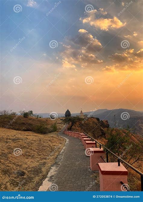 Ncient Hanuman Temple. Ramdas Swami Historical Temple at Sajjangad Fort. Stock Photo - Image of ...