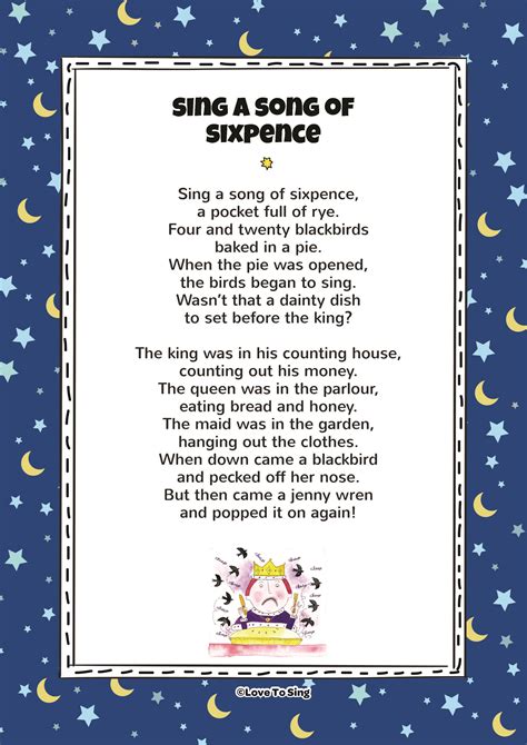 Nursery Rhyme Sing a Song of Sixpence. Kids will love this fun sing ...