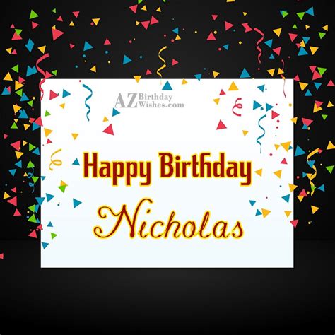 Happy Birthday Nicholas