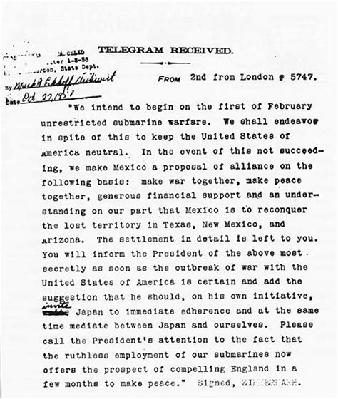 How the Zimmermann Telegram Contributed to America Entering the War ...