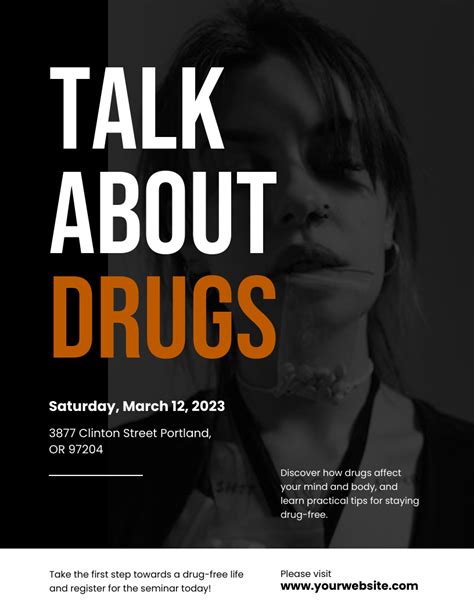 Deep Black and white Drugs Campaign