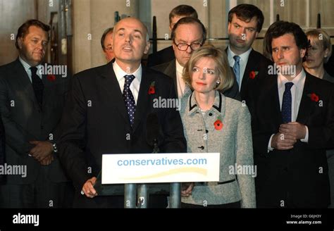 Conservative party leader Iain Duncan Smith with his wife Betsy outside Conservative Party ...