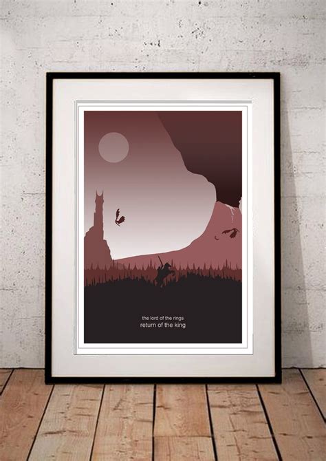 Return of the King Poster Lord of the Rings Print Minimal - Etsy