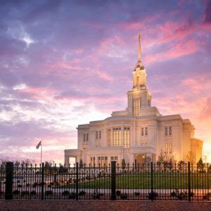 Payson Temple Harvest Sunset Panoramic - LDS Temple Pictures