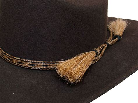 Horse Hair Cowboy Hat Band Brown and Black With 2 Tassels | Cowboy hat bands, Hat band, Horse hair