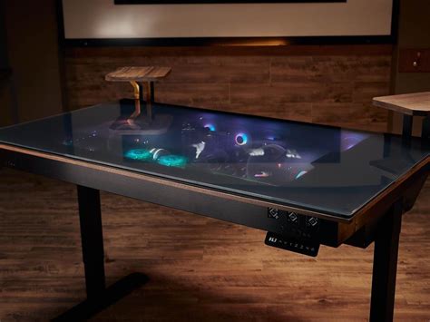 Lian Li DK-05F & DK-04F gaming desks allow you to gaze at the tech below the keyboard » Gadget Flow