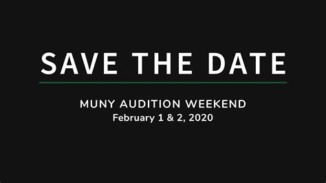 Auditions 2020 | The Muny - YouTube