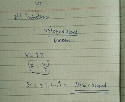 The SI unit of inductance, henry can be written as:a) weberampere b) Volt - secondampere c ...