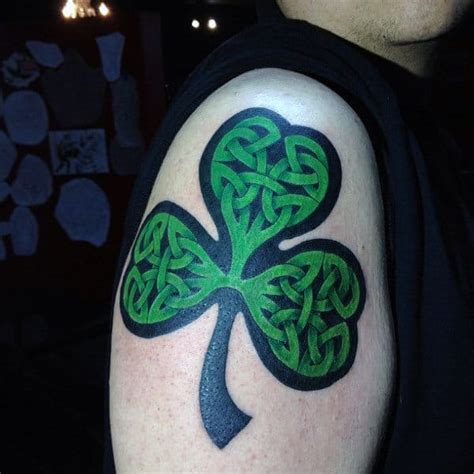 50 Shamrock Tattoo Designs For Men - Ireland Ink Ideas