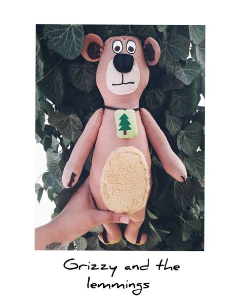 Grizzy and the lemmings Grizzy lemmings bear soft toy | Etsy