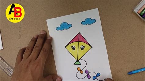 kite drawing and colouring - YouTube