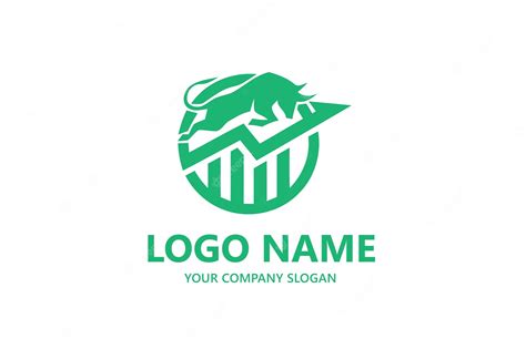 Premium Vector | Bull Stock market Financial logo template