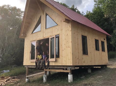 Timber Frame Cabin raised in the Upper Valley