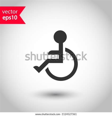 Disabled Vector Iconparalyzed Icon Handicapped Vector Stock Vector (Royalty Free) 1124527361 ...