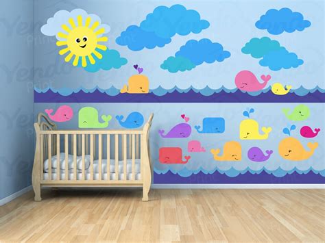 Whale Animal Safari Zoo Ocean Wall Decals Kids Stickers Peel - Etsy