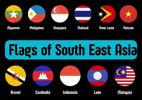 Flags of Asia. Asia. Asia Flags 12580603 Vector Art at Vecteezy