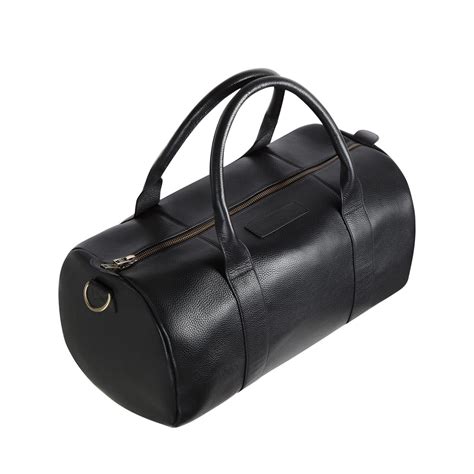 Black Pure Leather Gym Duffel Bags Manufacturer India