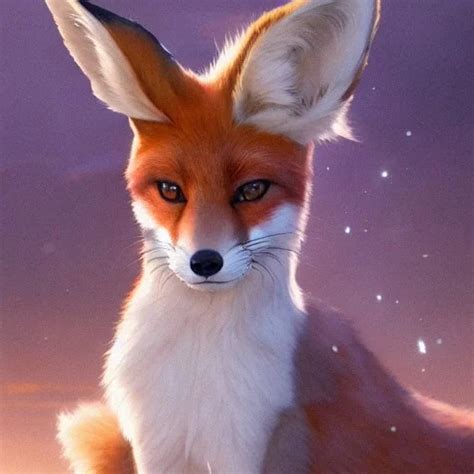 AI Art Generator: Hyper-Realistic, lady with realistic fox ears on top ...