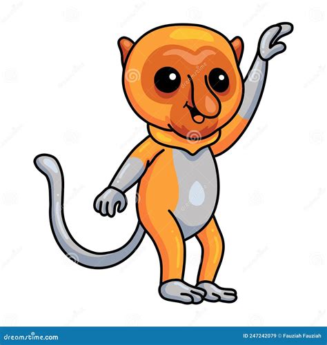 Proboscis Monkey Head Vector Illustration Lining Draw | CartoonDealer.com #129510984