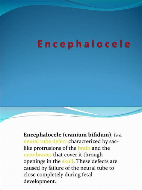 Encephalocele | PDF