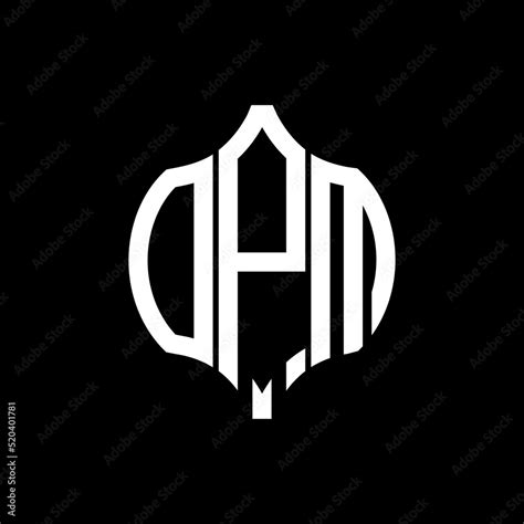 OPM letter logo. OPM best black background vector image. OPM Monogram logo design for ...