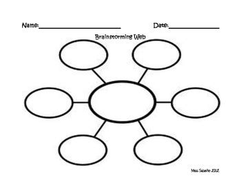 Brainstorming Web by A First Grade Fanatic | TPT