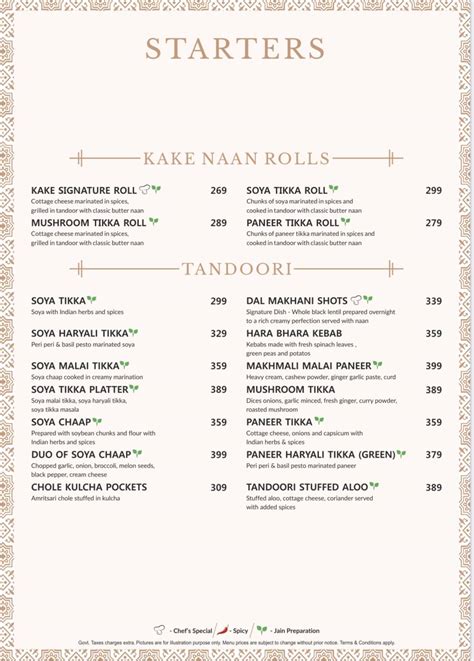 Menu at Kake Di Hatti - Banashankari, Bengaluru