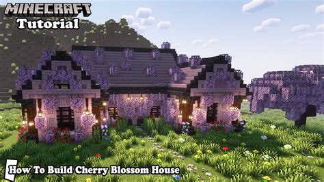 Minecraft Tutorial - How To Build Cherry Blossom House - ( Minecraft House Tutorial ) 1.20 - YouTube