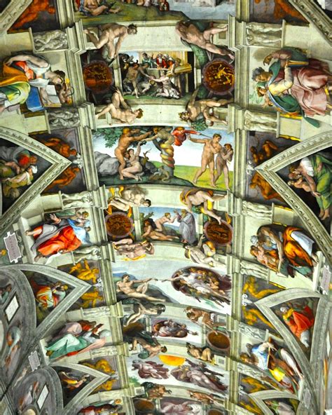 Sistine Chapel ceiling, painted by Michelangelo between 1508 and 1512 ...