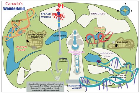 Canada's Wonderland Park Map :: Behance