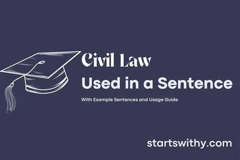 CIVIL LAW in a Sentence Examples: 21 Ways to Use Civil Law