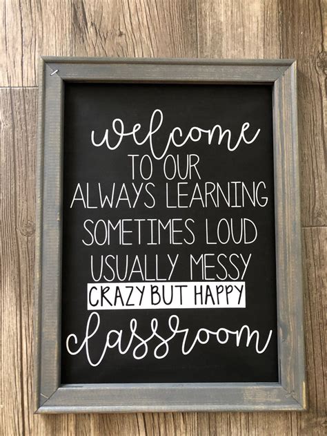 Welcome to Our Classroom Reverse Canvas Sign Classroom Sign | Etsy ...