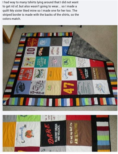 T-shirt quilt...I need one of these | Quilts, Shirt quilt, Sewing projects