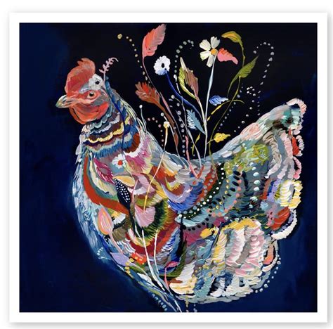 Hen | Bird art, Rooster art, Animal art