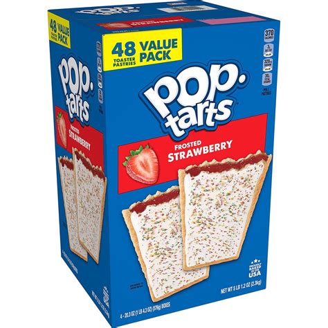 Kelloggs Pop-Tarts Frosted Strawberry 48 Ct - Walmart.com - Walmart.com