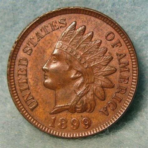 1899 Indian Head Penny AU With Liberty & 4 Diamonds * United States Coin | Coins, Indian head ...