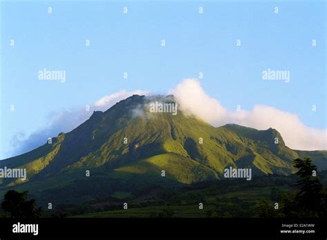 France, Martinique (French West Indies), Morne Rouge, The volcano of Mount Pelee the highest ...