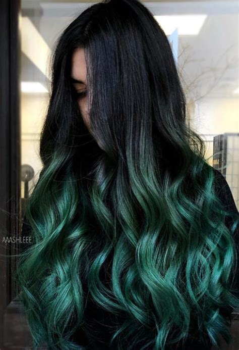 Dark Green Hair Color