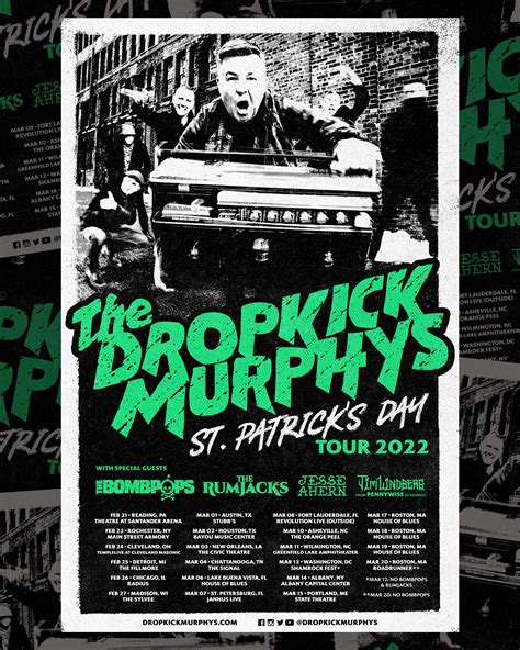 Dropkick Murphys’ St. Patrick’s Day Tour 2022 - Front Row Music News