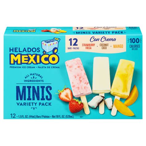 Save on Helados Mexico Ice Cream Bars Minis Strawberry Mango Coconut ...