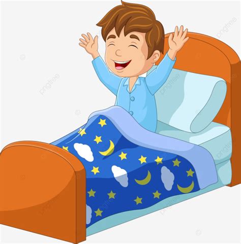 Cartoon Little Boy Wake Up, Cartoon Clipart, Boy Clipart, Mascot PNG and Vector with Transparent ...