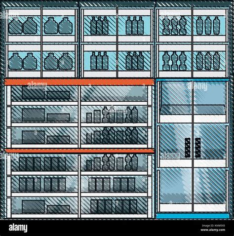 supermarket shelves design concept Stock Vector Image & Art - Alamy