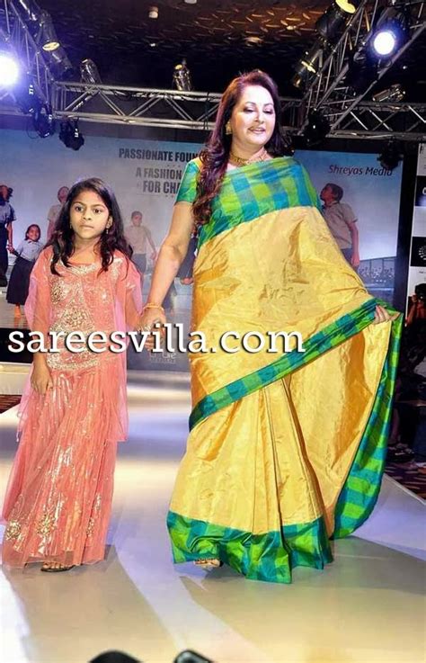 Jaya Prada in Yellow Silk Saree | Sarees Villa