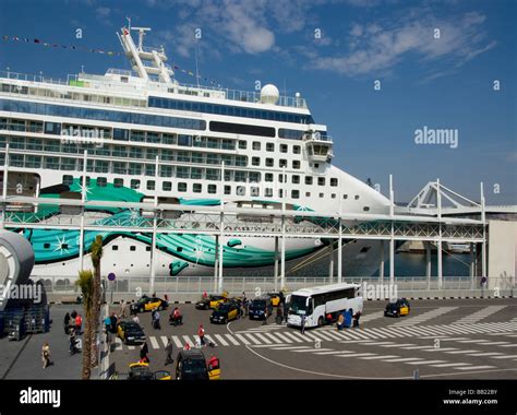 Spain.Port of Barcelona.Cruise terminal Stock Photo - Alamy