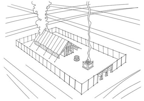 Tabernacle Of Moses Coloring Page