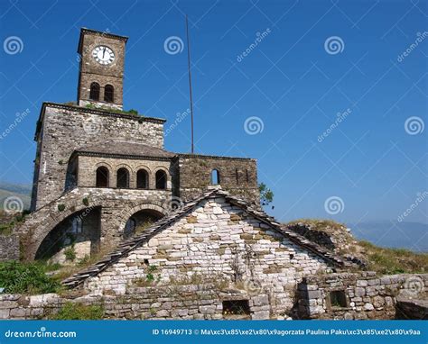 Castle in Gjirokastra, Albania Stock Image - Image of museum ...