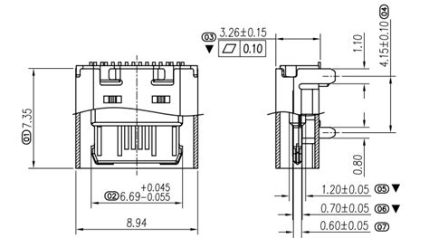 usb c - Finding the exterior dimensions of a USB type-c receptacle - Electrical Engineering ...