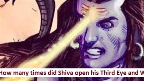 How many times has Lord Shiva opened his Third Eye, and Why?